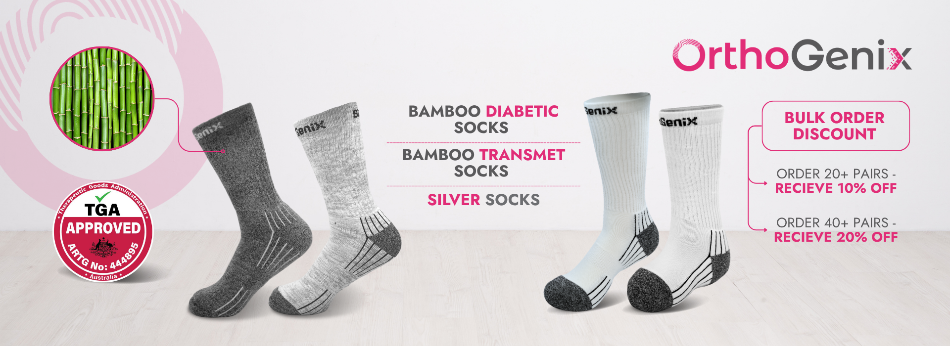 OrthoGenix Bamboo Socks